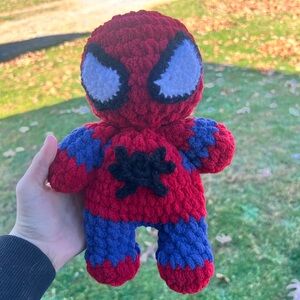 Handmade crochet Spiderman!!